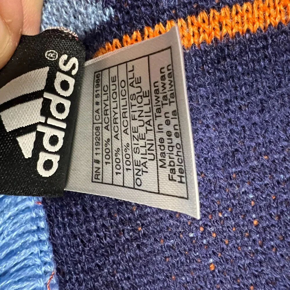 Adidas Unisex OSFA Blue Orange Winter Fringe New York City FC MLS Scarf‎ NWT